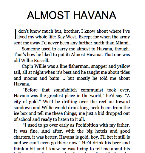 Almost Havana.